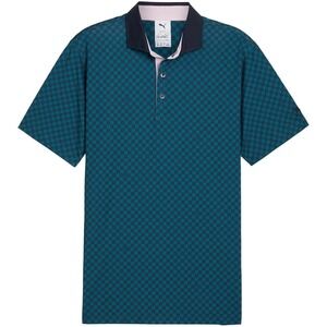 *NWT‎ Men SMALL PUMA x Arnold Palmer MATTR Checkered Golf Polo Shirt 623949-04